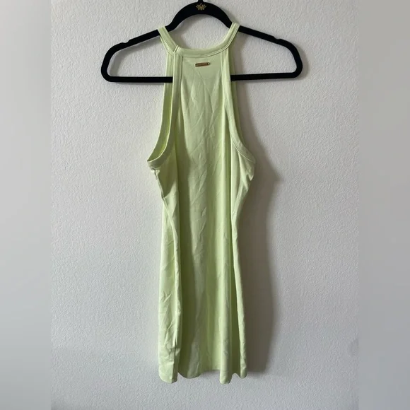Fabletics lime green live in high neck tank mini dress - Picture 4 of 4